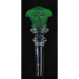A Versace Rosenthal crystal 'Medusa' wine bottle stopper with frosted green glass head 12.5cm,