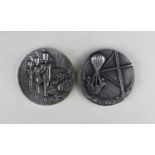 Two cased Danish sterling silver medals from the Tivoli series, designed by Inka Klinchard c.1977,