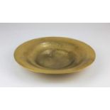 A Tiffany Studios gilt bronze shallow stepped bowl impressed 'Tiffany Studios New York 1708' 23cm