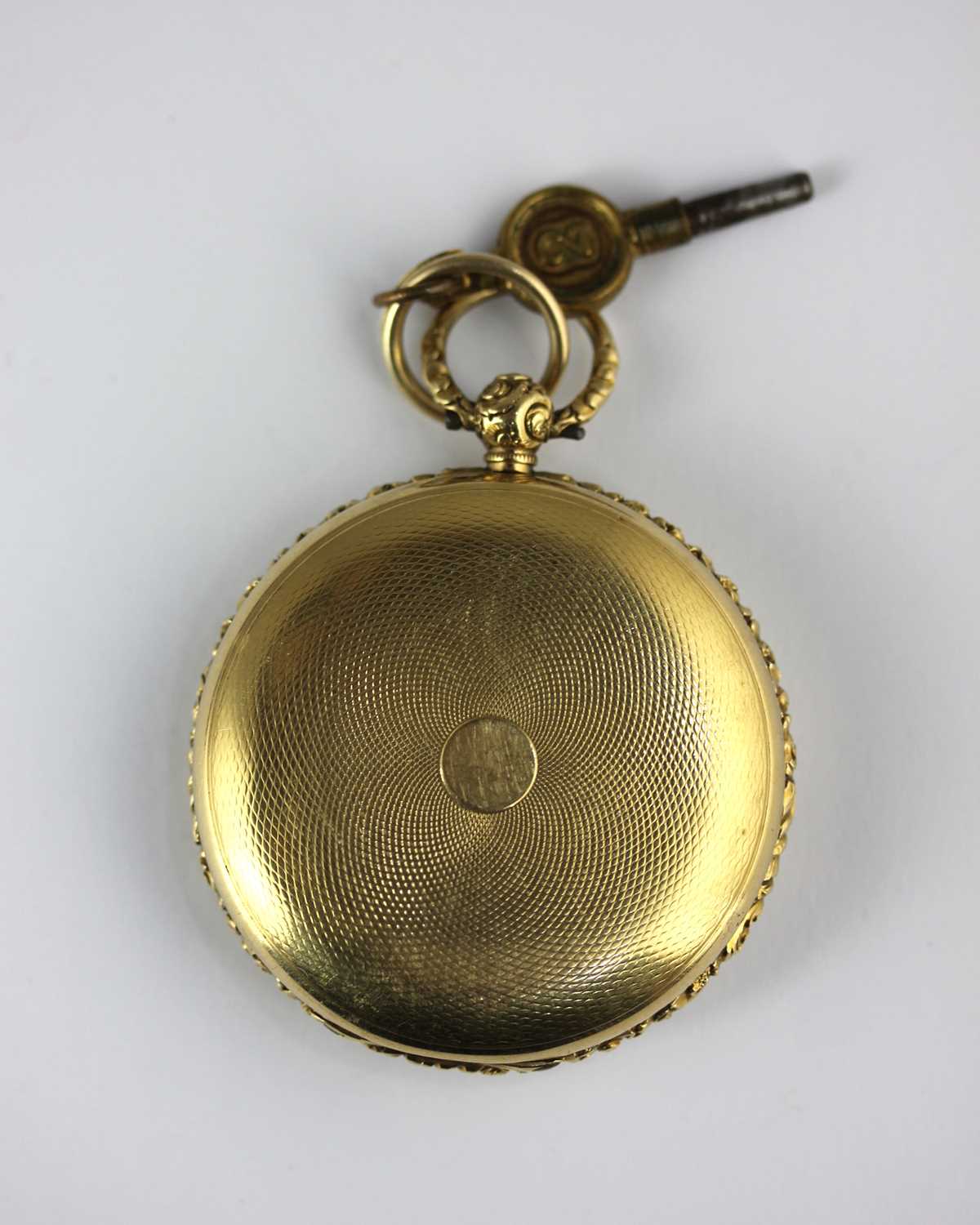 An 18ct gold key wind open faced pocket watch the gilt lever movement detailed 'JOH PENLINGTON - Image 2 of 2