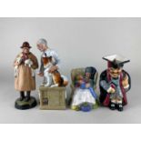 Three Royal Doulton figures comprising 'Thanks Doc!' 22cm high, 'Lambing Time' 22.5cm and 'Sweet