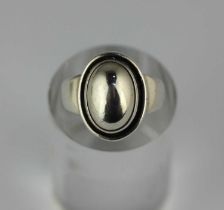 A Georg Jensen silver ring detailed '925S 46 B', ring size K