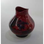 A Royal Doulton flambe woodcut vase of baluster form 12cm high