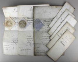A collection of 19th century and later prisoner remission documents comprising three signed by Queen