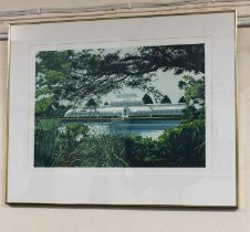 Ken Fleming (b 1945), Kew Gardens, 'Palm House - Summer', screen print, inscribed Artist's Proof v/x