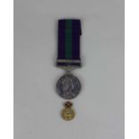 An Elizabeth II General Service medal with Cyprus bar awarded to 23323886 Pte. K Ridgway ACC and