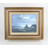 Norman Battershill, harbour view, oil, signed, 17.5cm by 24cm