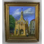 Local interest, Kenneth Child, Chichester Market Cross, oil on board, signed and dated 07, 33cm by