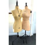 Two dressmakers mannequins with adjustable sizing, 156cm high