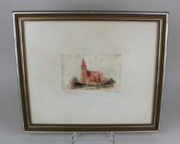 Gerald Maurice Burn (1862-1945), Scaynes Hill Church near Lindfield, Sussex, watercolour, signed and