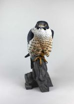 A large 'Wonderful Wildlife' by Renaissance Studio limited edition bone china model of a peregrine