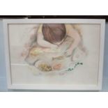 Daisy Harcourt, Rockpool IV, coloured pencil, 2021 - signed by the artist verso, 28.5cm by 41cm
