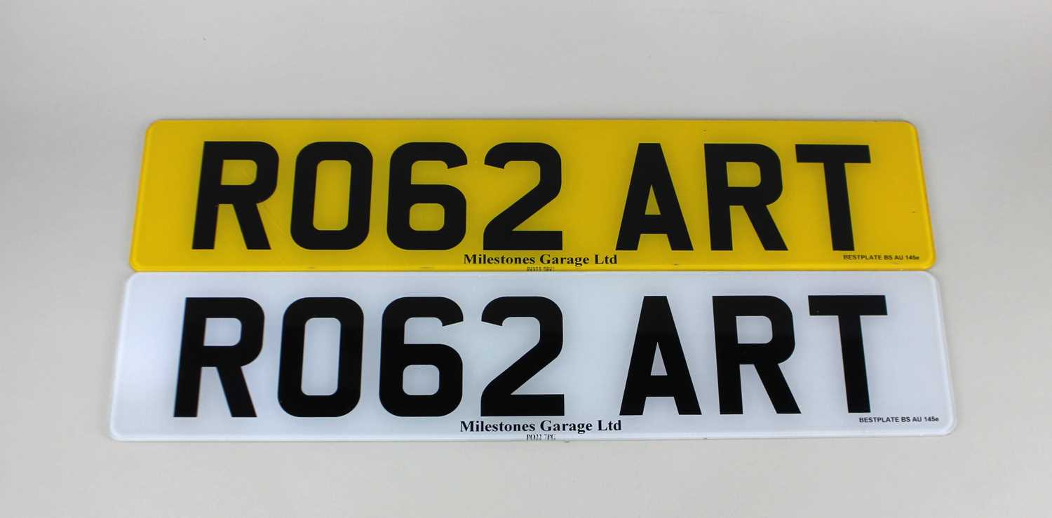 RO62 ART personalised registration plates with retention certificate