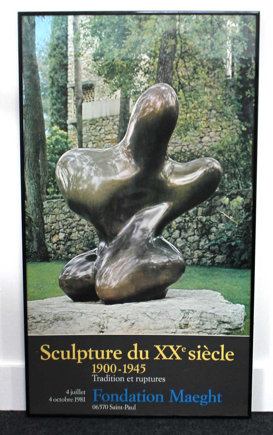 A framed 1981 Fondation Maeght exhibition poster for Sculpture du XXe siecle 1900-1945 Tradition - Bild 2 aus 2