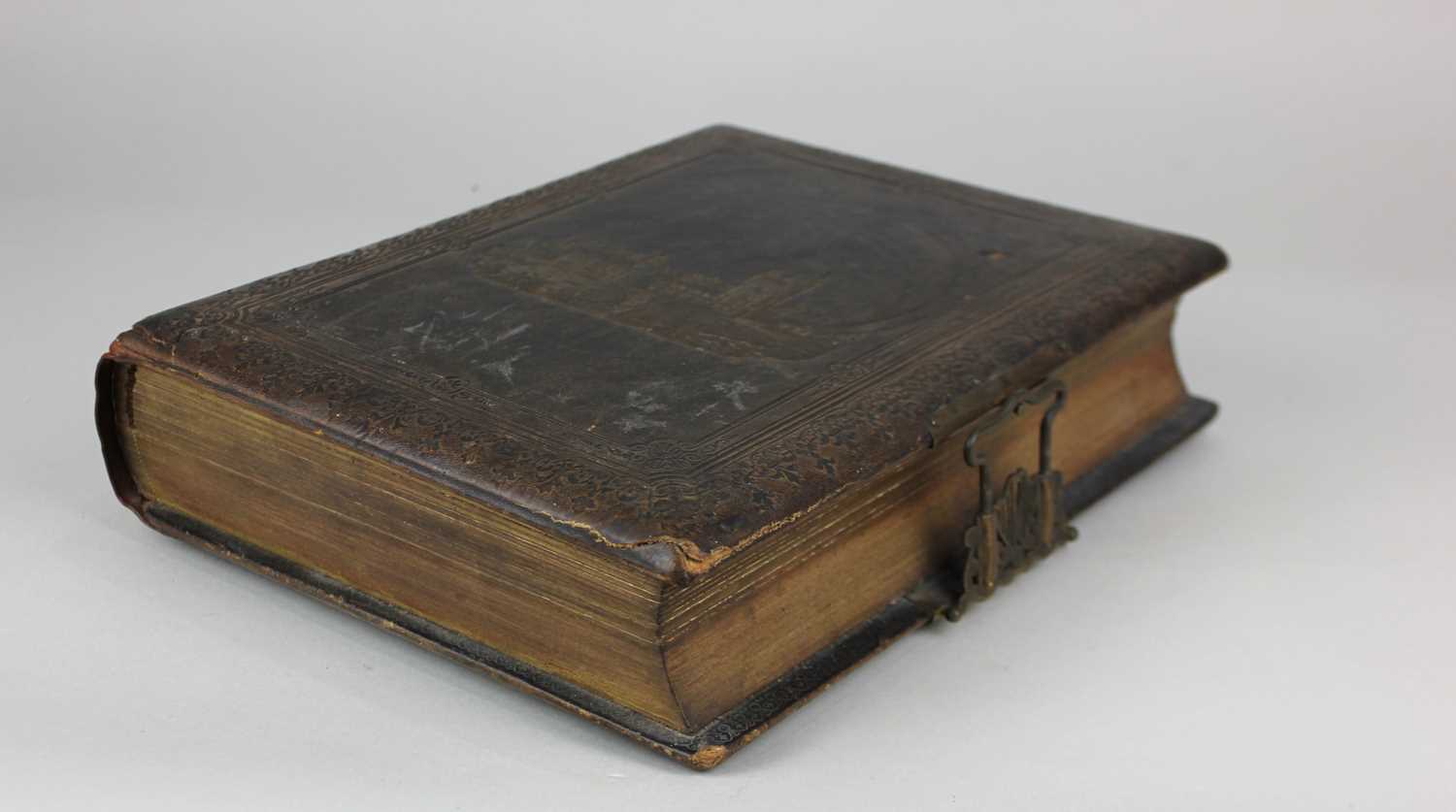 Two 19th century leather bound photograph albums to include The Balmoral photograph album with - Image 2 of 5