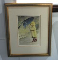 Sally Hamilton (Contemporary) - 'My Brolley', watercolour, signed, titled by hand verso, framed,
