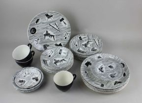 A Ridgway Potteries Ltd 'Homemaker' part tea and dinner service comprising three teacups, four