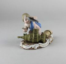 A Meissen porcelain allegorical figure of water from the 'Four Elements' series in the form of a