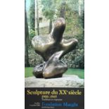 A framed 1981 Fondation Maeght exhibition poster for Sculpture du XXe siecle 1900-1945 Tradition