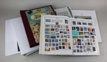 Six albums and files of British and World stamps to include Jersey, Alderney and Guernsey
