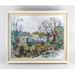 K Chapman, 'Landscape- Late Autumn', oil, signed, verso inscribed, 44cm by 54cm