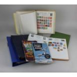Seven albums and files of British and World stamps to include The Universal Stamp Album and The