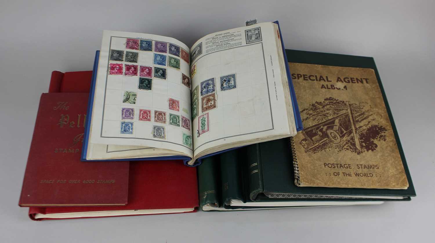 Six albums of British and World stamps to include Special Agent Album and Consul Stamp Album,