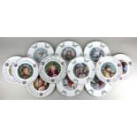 A set of twelve Royal Doulton porcelain Christmas plates from 1977 to 1988
