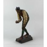 A late 19th century Austrian figure of a bowler after August Kuhne 38.5cm high