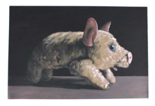 Peter Jones (b 1968), Piglet, oil on paper, dated 27/6/2010 and signed in pencil, 20.5cm by 31cm,
