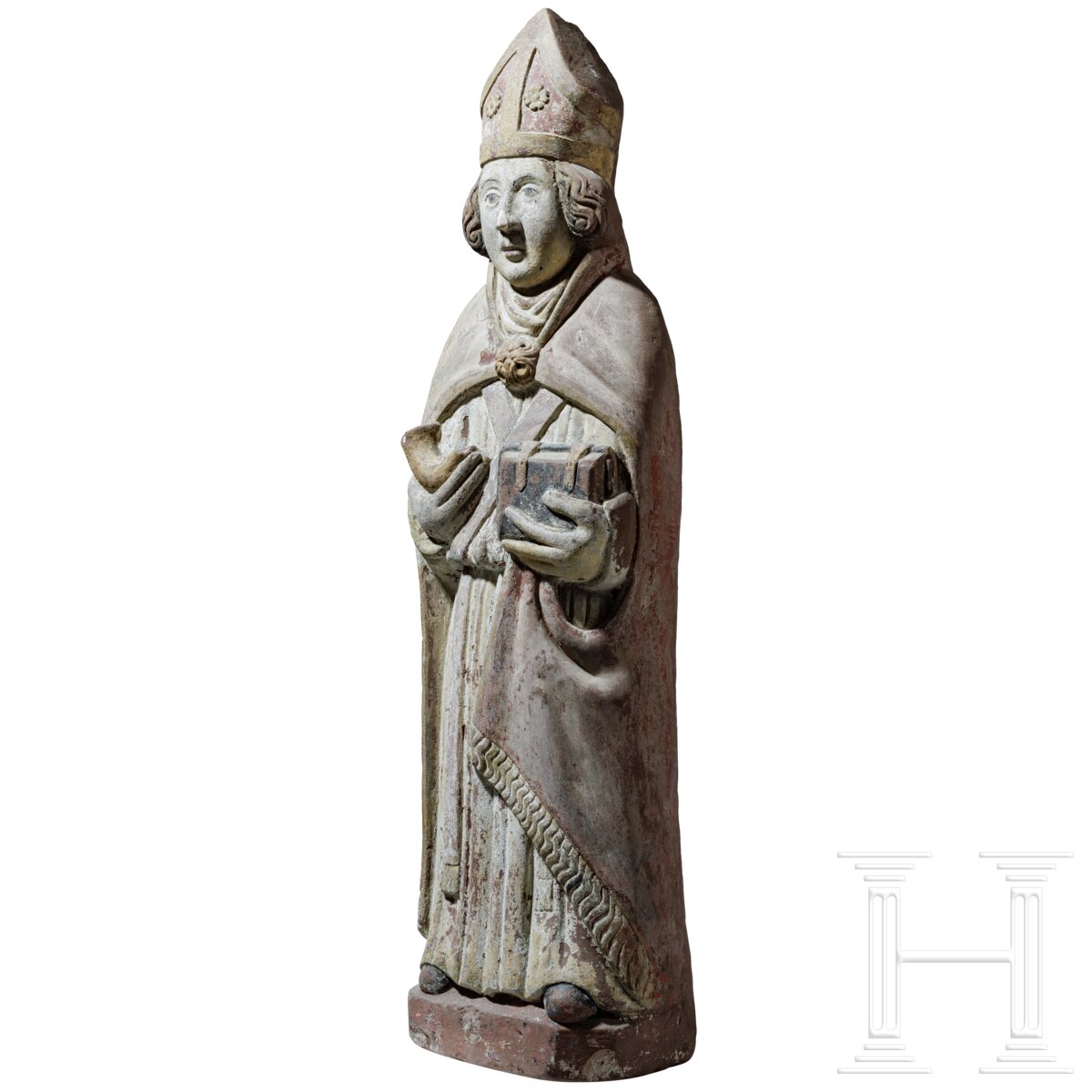 Steinfigur des Hl. Cornelius, Rheinland, 15./16. Jhdt. - Image 2 of 5