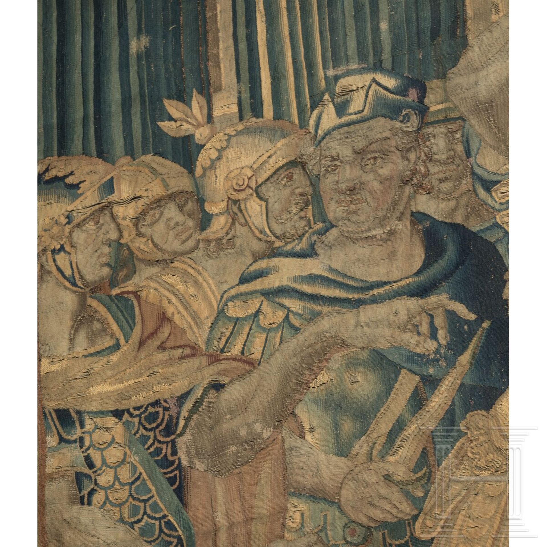 Großer Gobelin mit Darstellung der Coriolanus-Legende, Tours, Frankreich, frühes 17. Jhdt - Bild 3 aus 8