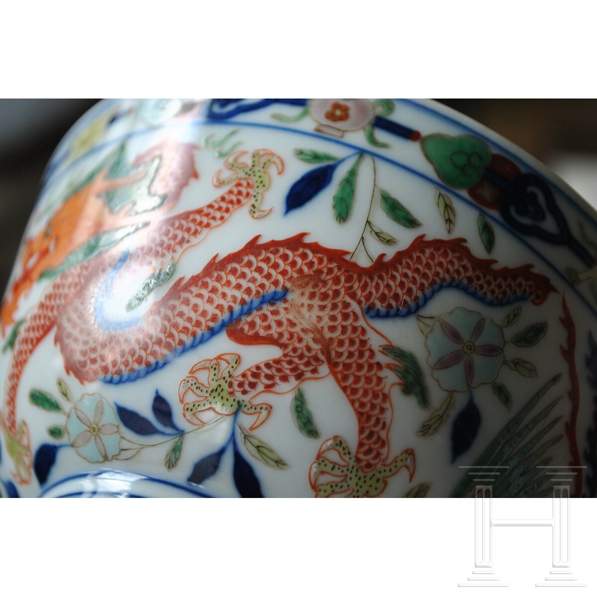 Doucai-Drachenschale mit Kangxi-Marke, wohl aus dieser Epoche - Image 12 of 20