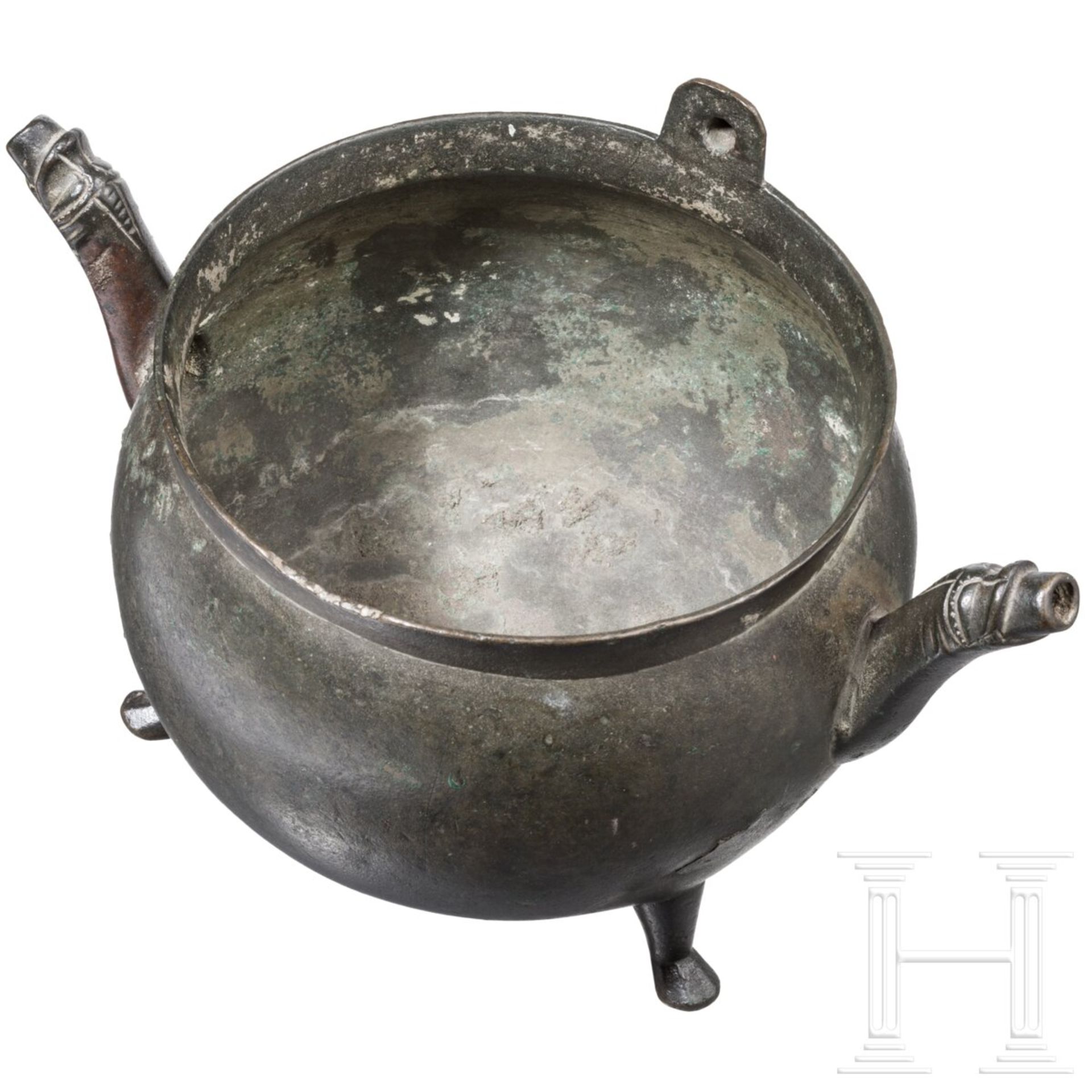 Lavabo (Bronzekessel), flämisch, um 1300 - Image 4 of 6