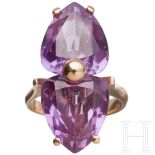 Außergewöhnlicher Ring mit Amethysten