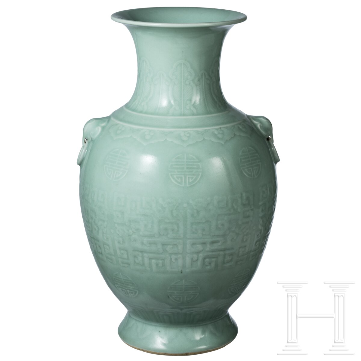 Große Seladon-Vase, China, wohl 19. Jhdt. - Image 3 of 21