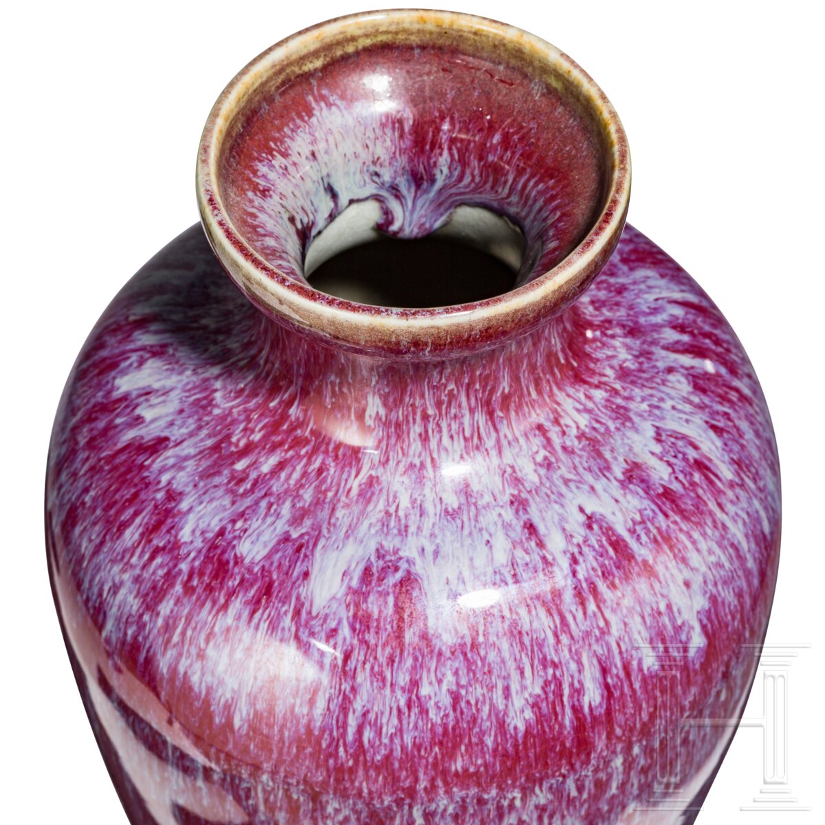 Vase mit Flambé-Glasur und Qianlong-Sechszeichenmarke, China, 18./19. Jhdt. - Image 4 of 11