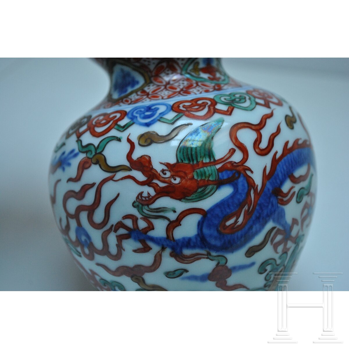 Doppelkürbis-Wucai-Vase mit Jiajing-Sechszeichenmarke, China, 20. Jhdt. - Image 22 of 28