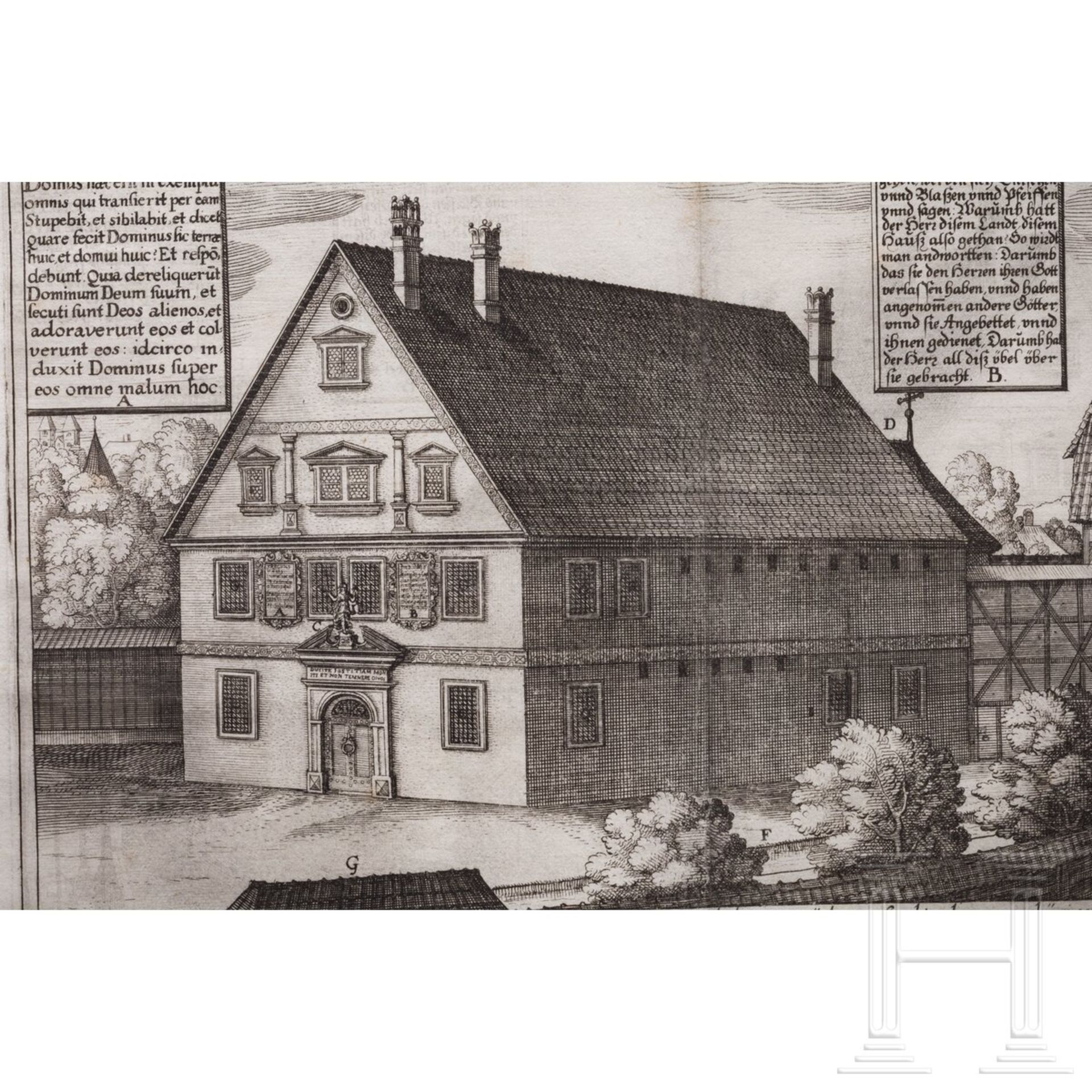 "Das Hexenhaus von Bamberg", Kupferstich, 1627 - Image 2 of 7