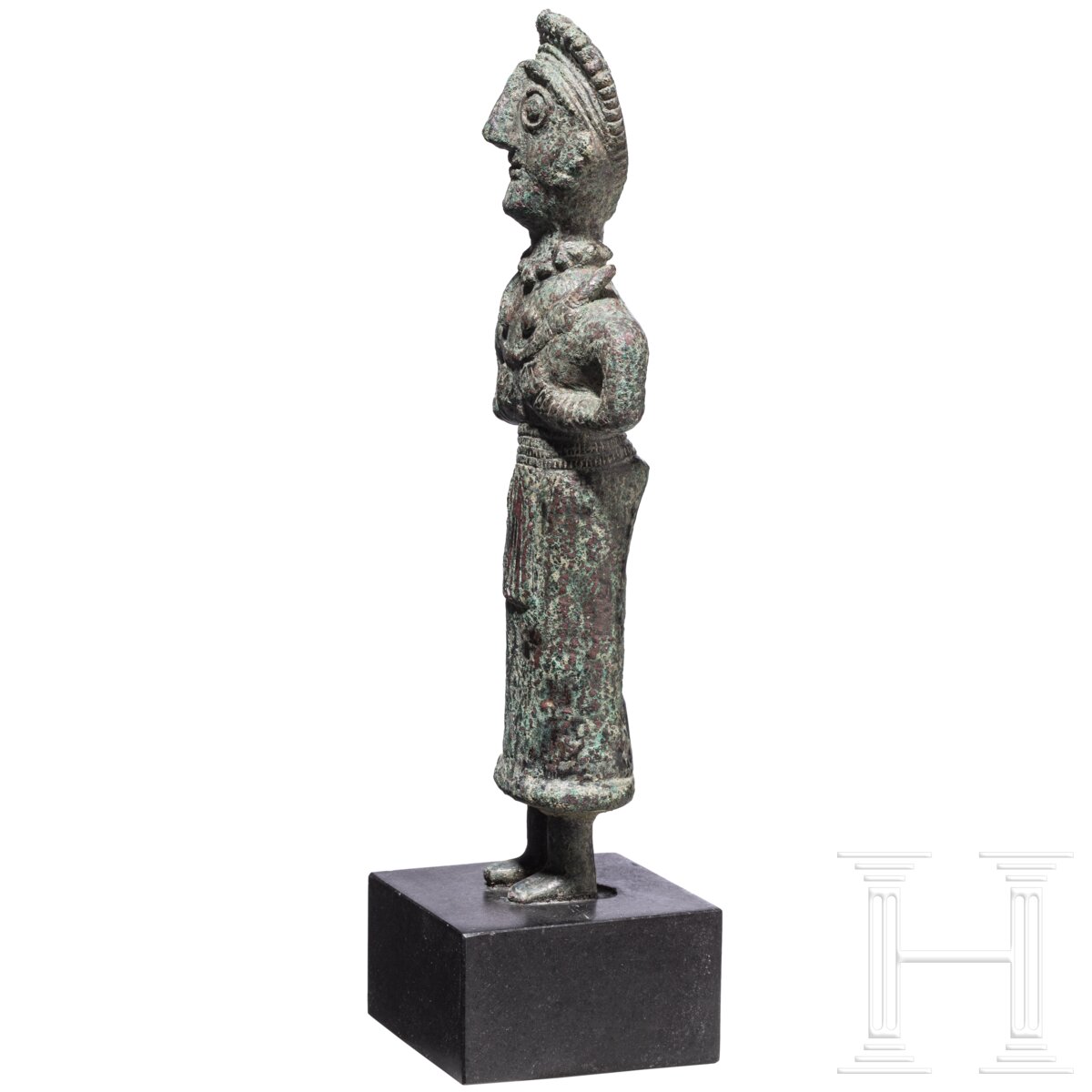 Bronzestatuette einer Frau mit Halbmond, neoelamitisch, 8. - 7. Jhdt. v. Chr. - Image 2 of 7