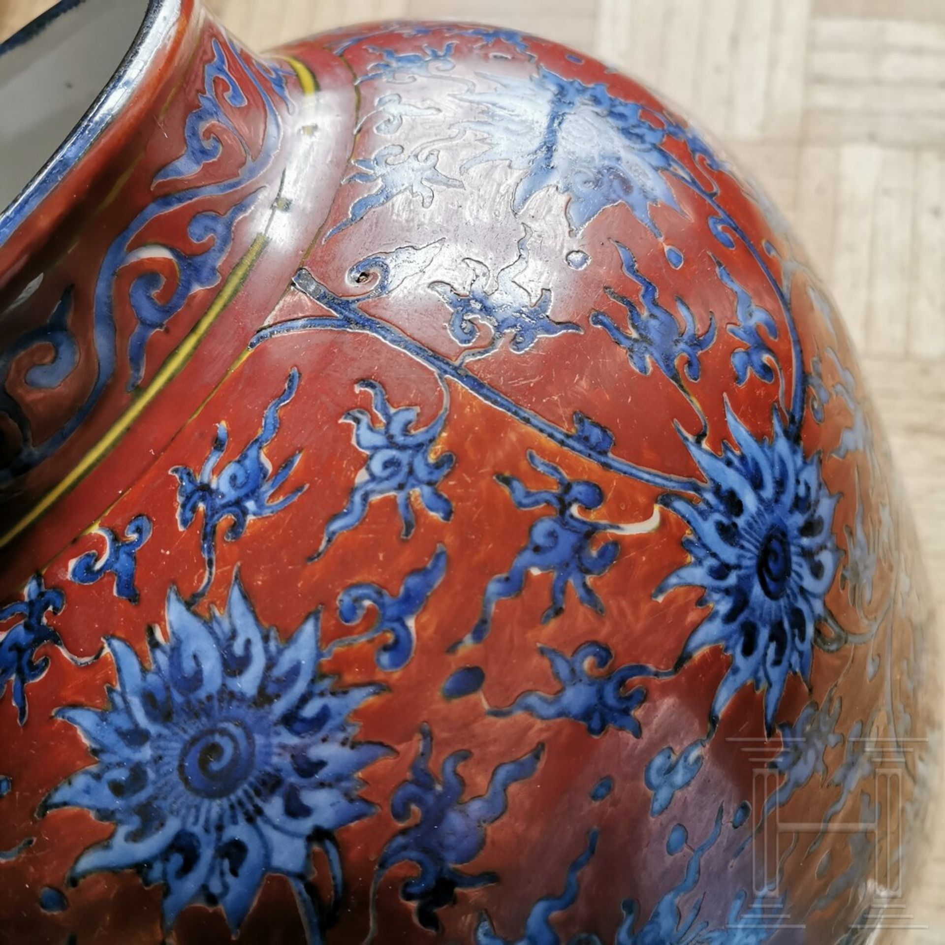 Sehr große Vase mit Lotusblüten, China, wohl späte Ming-Dynastie - Image 12 of 19