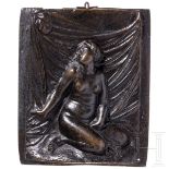 Kleine Bronzetafel mit weiblichem Akt, flämisch, 1. Hälfte 17. Jhdt.