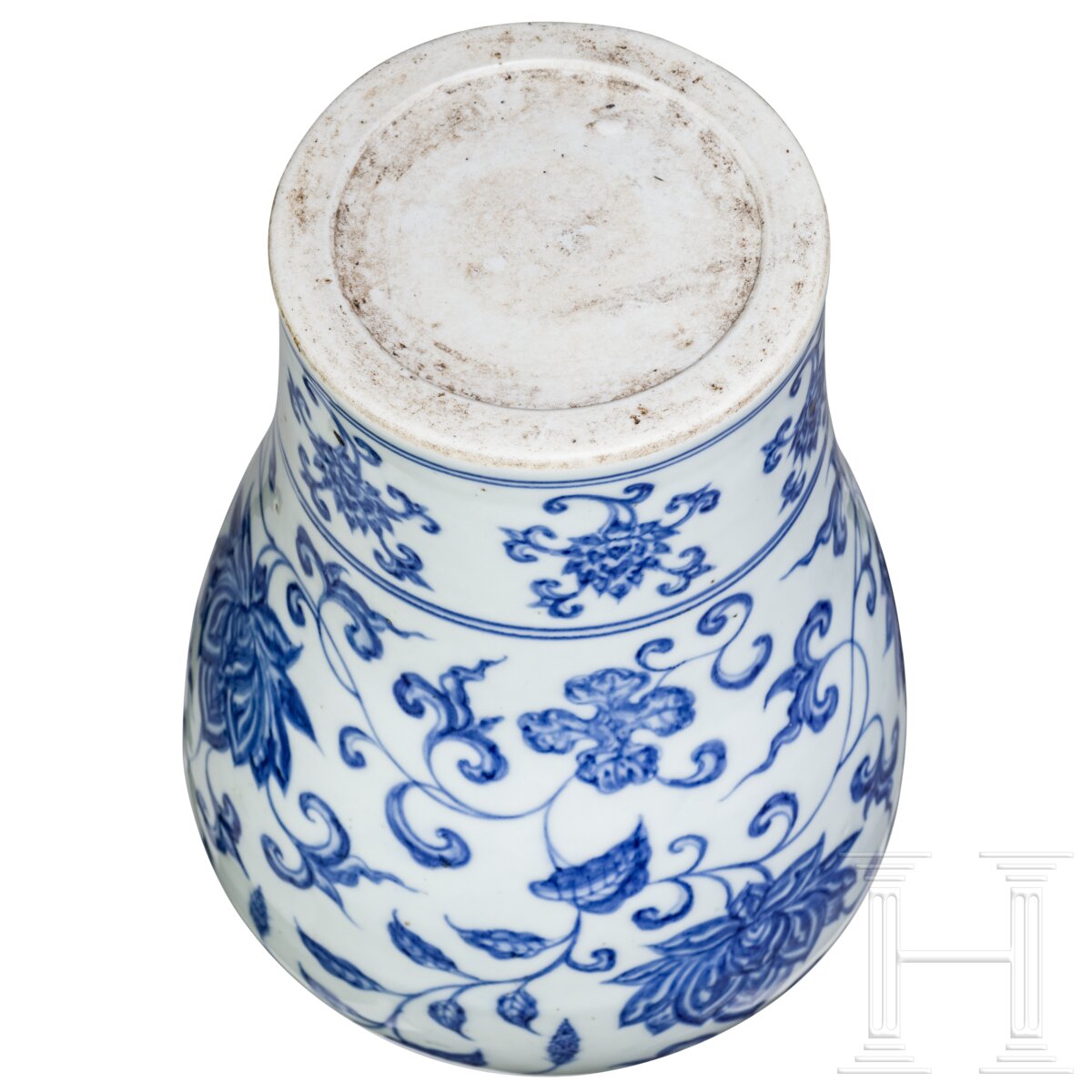Blau-weiße Meiping-Vase im Ming-Stil, China, wahrscheinlich 19./20. Jhdt. - Image 6 of 16