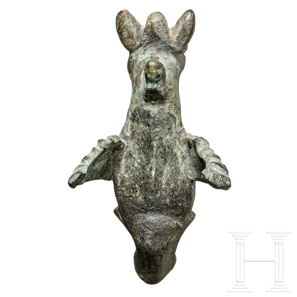 Bronzeplastik eines Greifs, römisch, 2. - 3. Jhdt. - Image 3 of 4