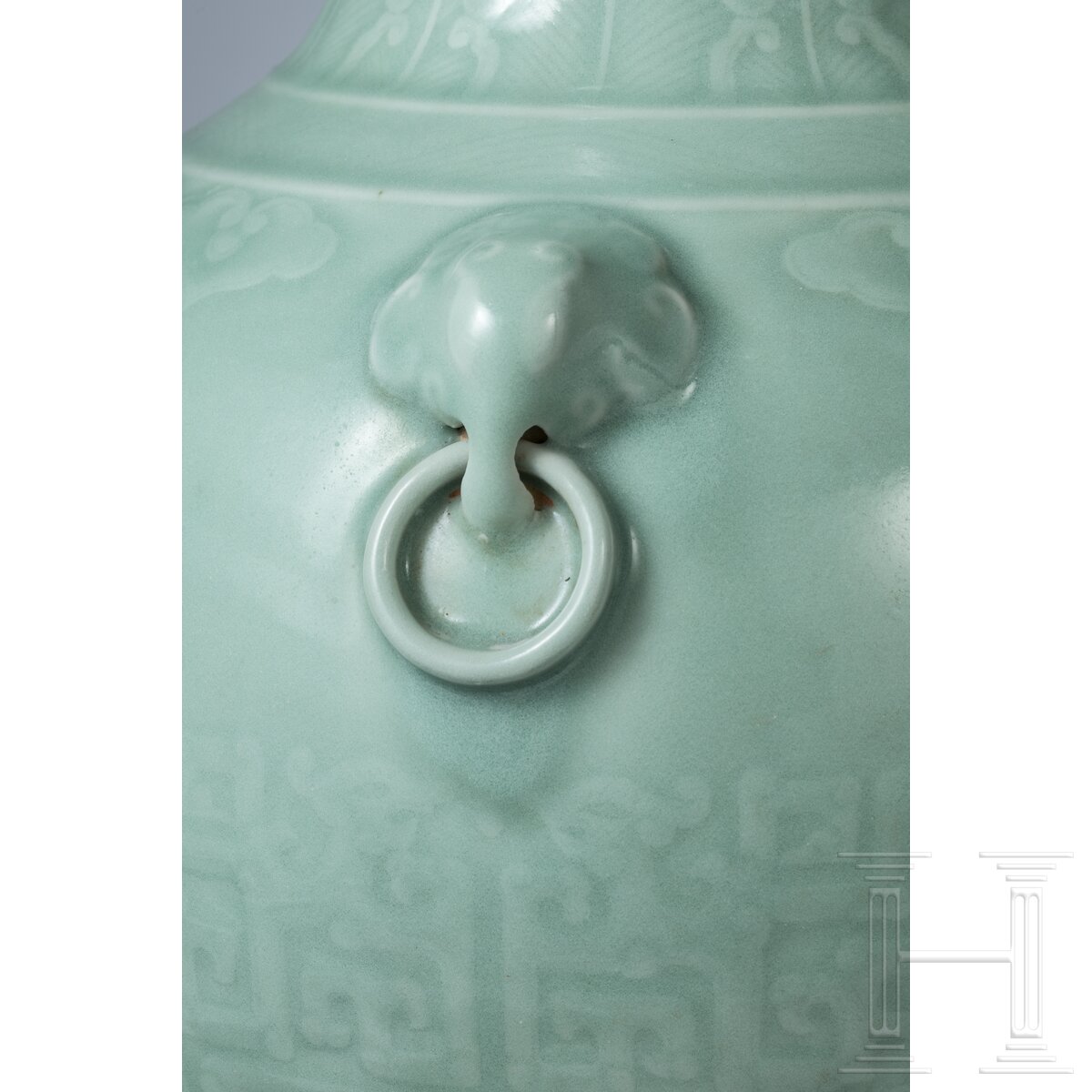 Große Seladon-Vase, China, wohl 19. Jhdt. - Image 4 of 21