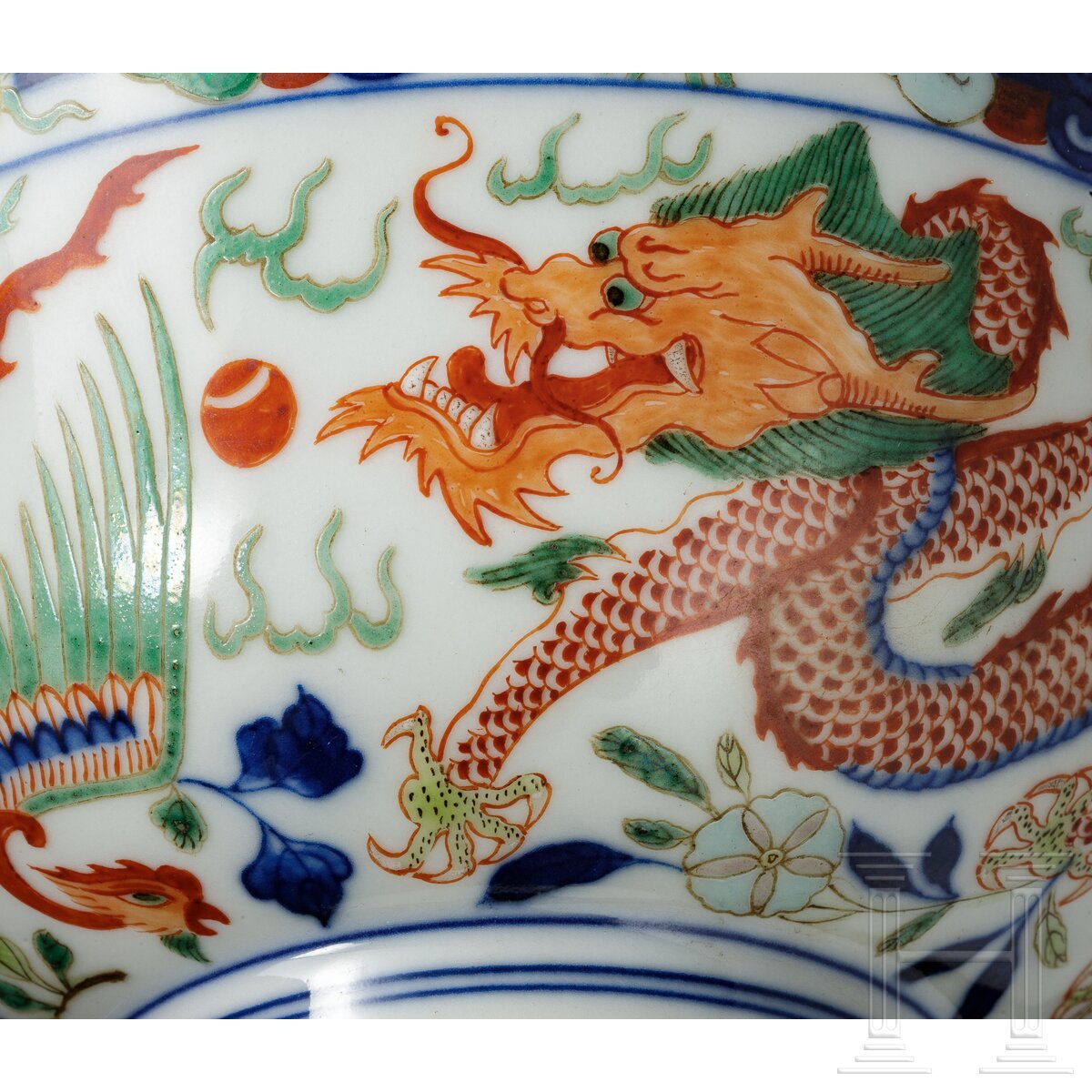 Doucai-Drachenschale mit Kangxi-Marke, wohl aus dieser Epoche - Image 8 of 20
