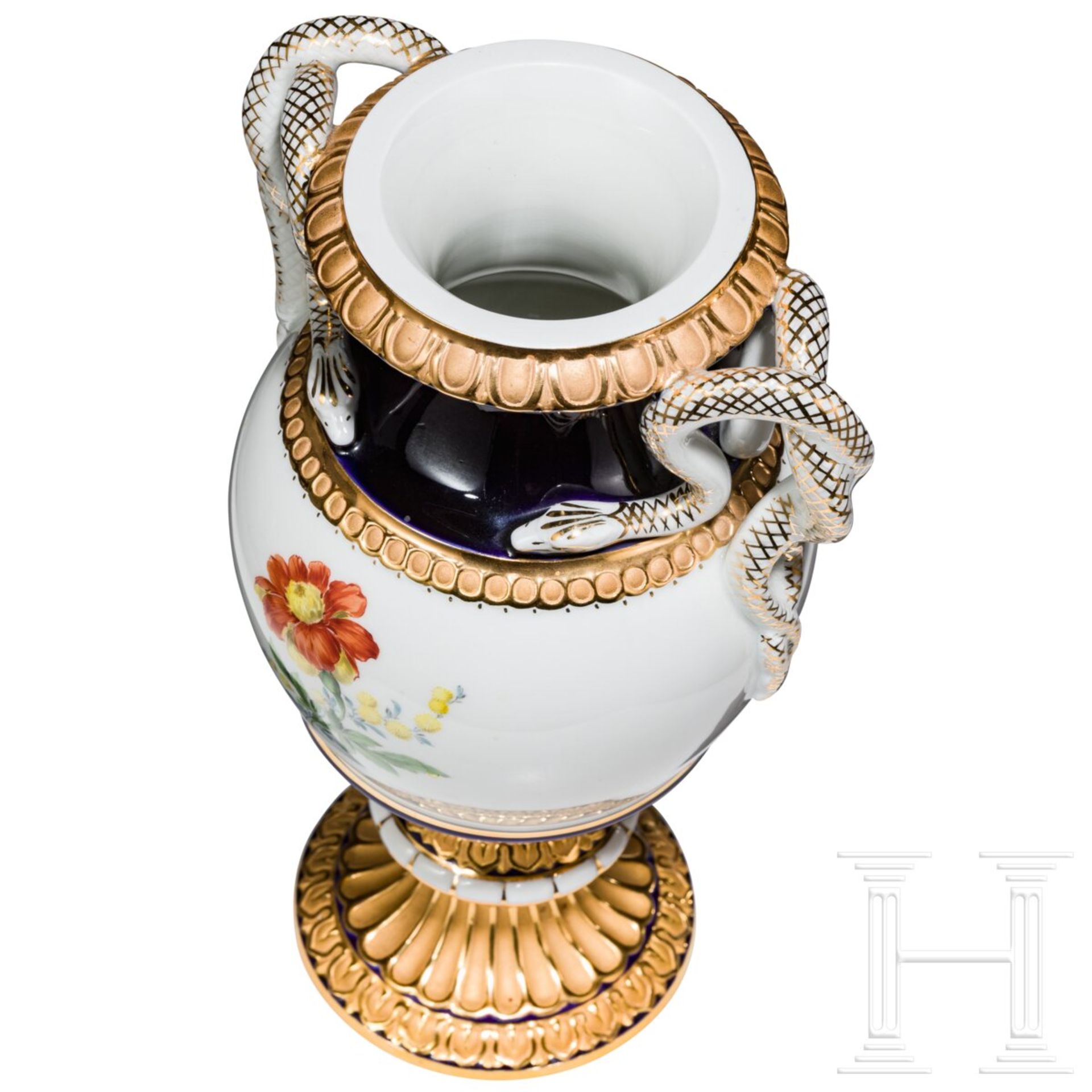 Schlangenhenkelvase, Meissen, um 1920 - Bild 5 aus 6