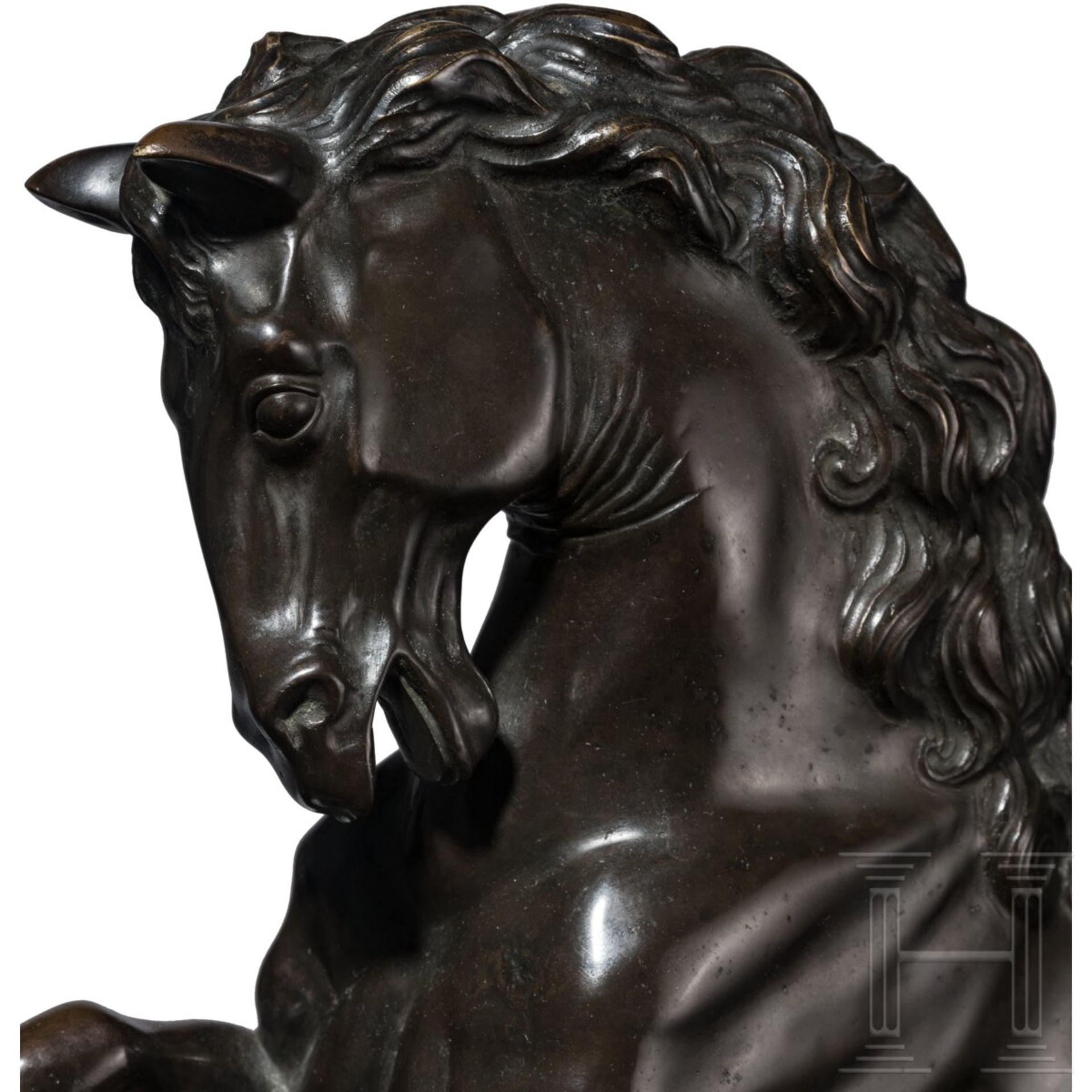 Bronze-Hengst nach einem Vorbild aus dem 16./17. Jhdt., Italien oder Frankreich, 19. Jhdt. - Image 3 of 3