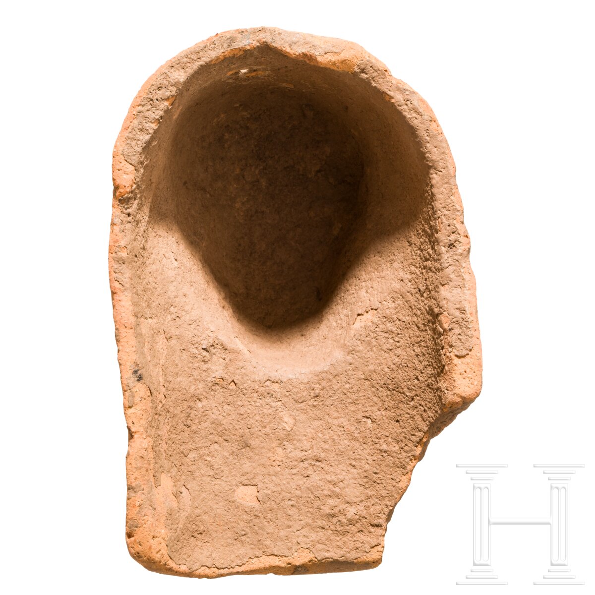 Protome eines Frauenkopfes aus Ton, archaisch, 2. Hälfte 6. Jhdt. v. Chr. - Image 4 of 5