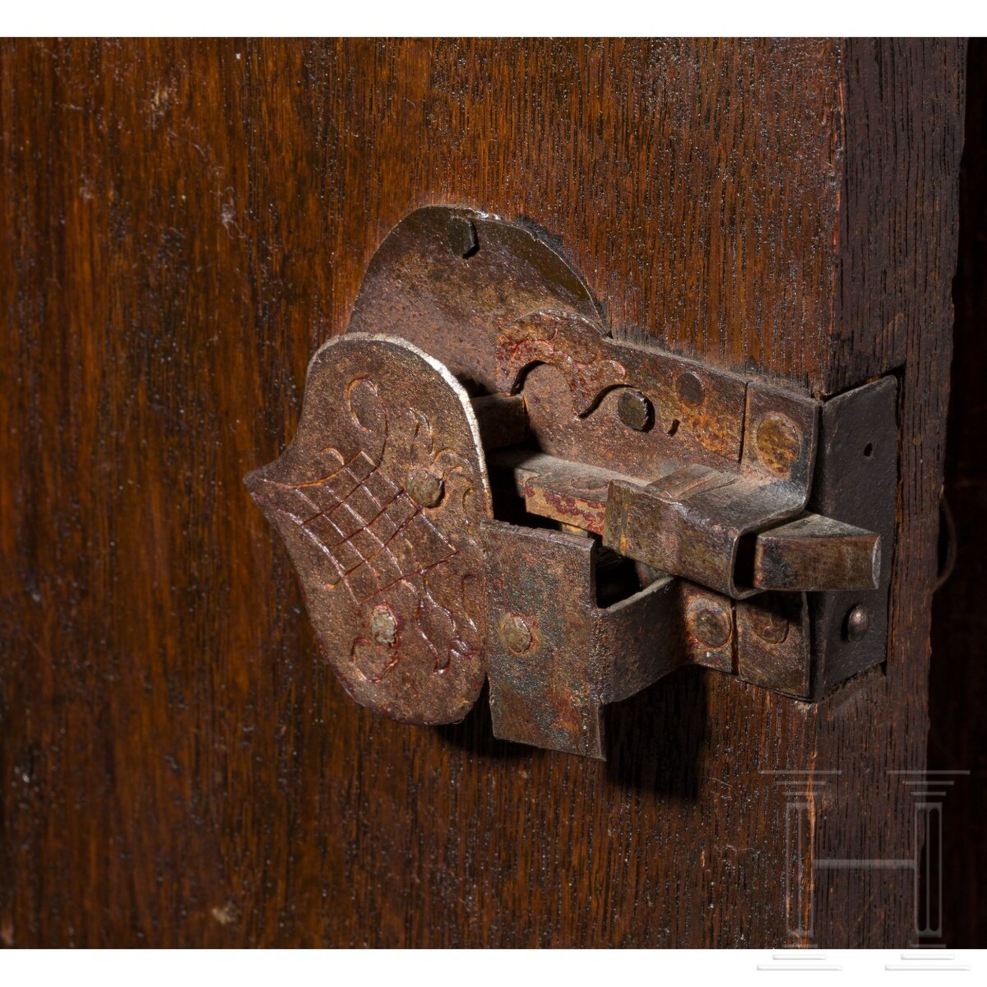 Stollenschrank im Stil des 16. Jhdts., flämisch, 19. Jhdt. - Image 4 of 5